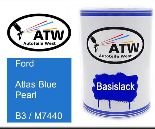 Ford, Atlas Blue Pearl, B3 / M7440: 500ml Lackdose, von ATW Autoteile West.